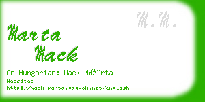 marta mack business card